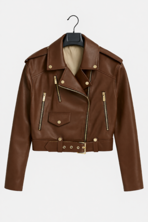 ANGELA KOYUKAHVE KADIN DERİ CEKET